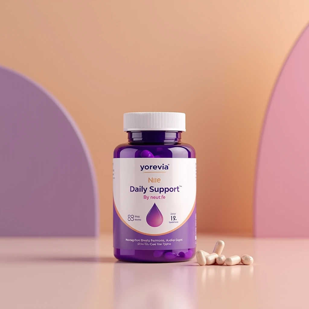 Yorevia supplement packaging and bottle